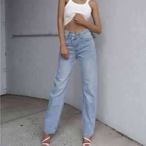 Princess Polly Asymmetric Jeans Size 4